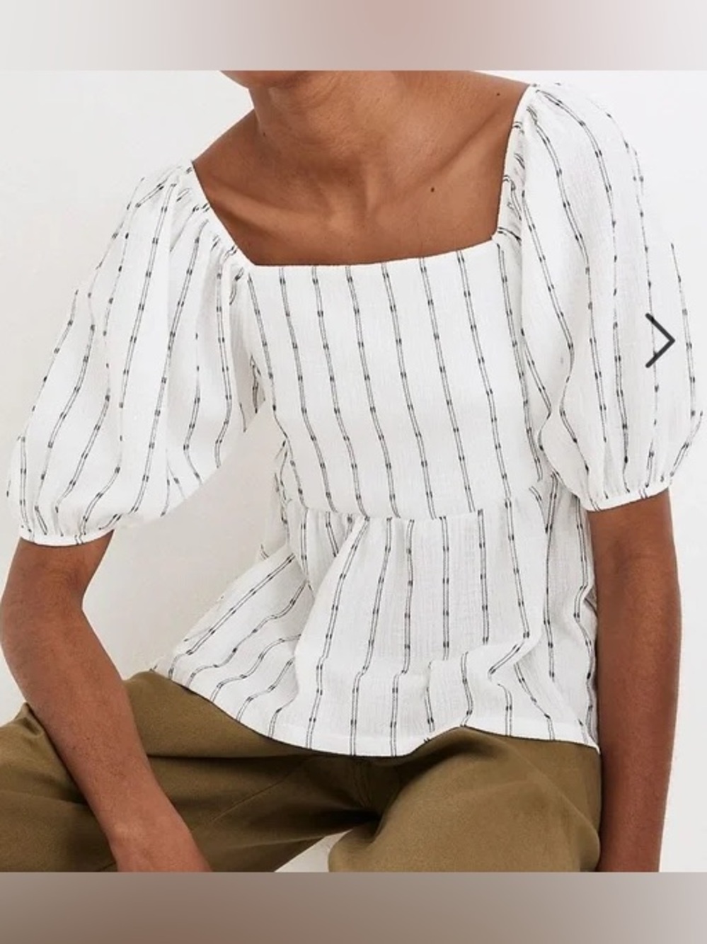 Madewell Puff-Sleeve Empire Top Dot Print Size XXS